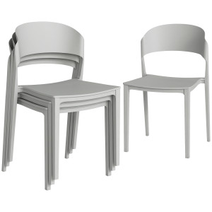 Altro Set 4 Sedie Giardino , Impilabili, Struttura Pp Adatte Per Tutte Le Stagioni
