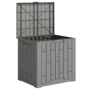 Altro Baule Da Giardino 114l In Resina Impermeabile E Anti Uv Con Chiusura A Chiave, 56x44x54 Cm, Grigio