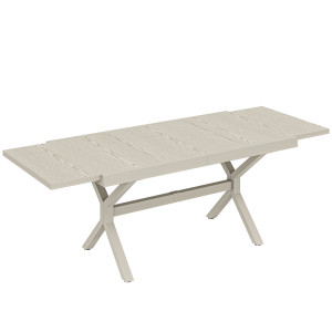 Altro Tavolo Da Giardino Allungabile Per 8-10 Persone, In Alluminio E Acciaio, 154/214x85x73 Cm, Grigio