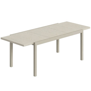 Altro Tavolo Da Giardino Allungabile Per 8-10 Persone, In Alluminio E Acciaio, 154/214x85x75 Cm, Grigio Chiaro