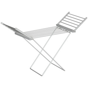 Altro Stendino Elettrico Riscaldato Con Ali Pieghevole Salvaspazio In Lega Di Alluminio, 144x53x91cm, Argento