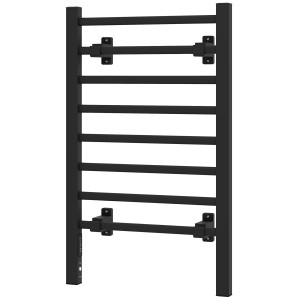 Altro Scaldasalviette Elettrico Da Terra O Parete 150w Con 8 Barre E Timer 2-4 Ore, 53x35x90 Cm, Nero