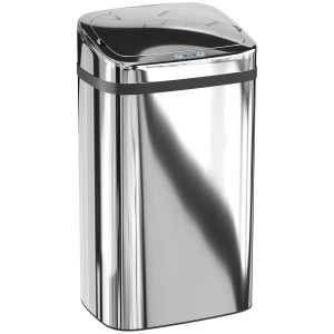 Altro Bidone Per Rifiuti Da 30l Con Sensore Per Apertura E Chiusura Automatica, 33x25x57.5 Cm, Argento