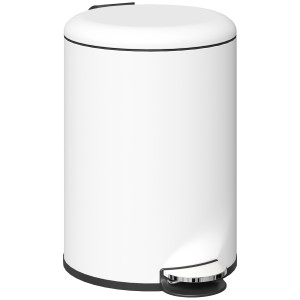 Altro Bidone Immondizia A Pedale Da 20l Con Coperchio A Chiusura Morbida, In Metallo E Pp, 36x30x44.5 Cm, Crema
