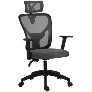 Altro Sedia Da Ufficio Ergonomica E Regolabile Con Supporto Lombare E Poggiatesta, 66x61x106-116 Cm, Grigio