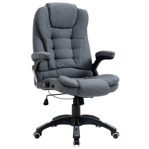 Altro Sedia Da Ufficio Ergonomica Reclinabile, Altezza Regolabile E Dondolamento, Poltrona Girevole Con Ruote, 65x72x110-120cm, Grigio