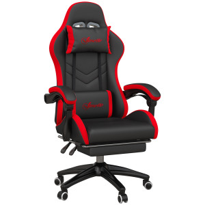Altro Sedia Da Gaming Con Altezza Regolabile E Schienale Reclinabile, 65x65x121-129 Cm, Nero E Rosso