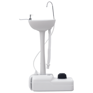Altro Lavabo Portatile Da Campeggio Con 2 Ruote, Serbatoio Acqua 17l E Serbatoio Sapone 2.5l, 51x33.5x103cm