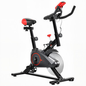 Altro Cyclette Da Casa Con Resistenza Regolabile, Cyclette Professionale Da Camera Con Sella E Manubrio Regolabile, Monitor Lcd, Sensore Battito