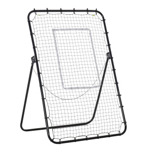 Altro Rete Da Calcio Rebounder Pieghevole Con Bersaglio, Altezza E Angolazione Regolabili, Metallo E Pe, 123x73x178.5cm, Nero