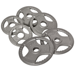 Altro Set Di 6 Dischi Pesi Per Bilanciere E Manubri 2.5-35kg, Dischi Palestra In Acciaio Con Foro 50 Cm, Ideali Per Bilancieri Olimpionici, Argento