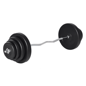 Altro Set Bilanciere E Dischi Da 70 Kg Totali Con Impugnatura Antiscivolo, Acciaio E Plastica, Nero