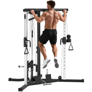 Altro Stazione Fitness Per Allenamento Totale Con Sbarra Per Trazioni E Bilanciere, In Acciaio, 170x139x200 Cm, Nero