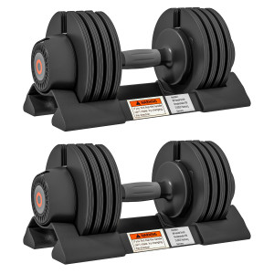 Altro Kit Pesi Regolabili Con Porta Manubri E Impugnatura Antiscivolo, In Acciaio E Abs, 33x16x16 Cm, Nero