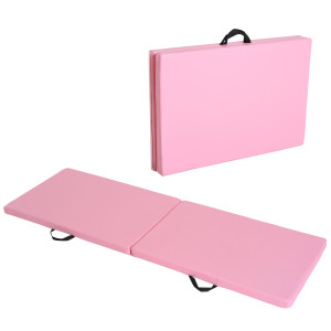 Altro Tappetino Da Ginnastica Pieghevole, Materassino Fitness Spesso 5 Cm E Antiscivolo, 180x60x5 Cm, Rosa