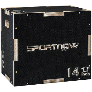 Altro Box Jump Pliometrico A 3 Altezze In Legno Antiscivolo, 41-36-31cm, Nero