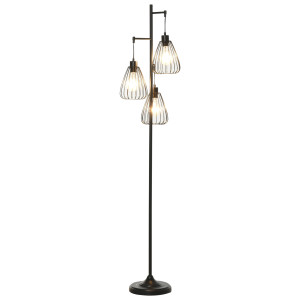 Altro Lampada Da Terra Vintage Industriale In Metallo Nero, Lampada A Piantana Da Terra Moderna ?35 X 170cm