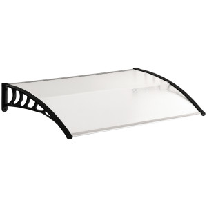 Altro Tettoia Per Esterni Curva Con Viti E Bulloni Inclusi, In Policarbonato, Pp E Alluminio, 122x89x24 cm