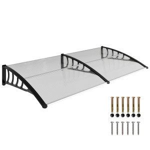 Altro Tettoia Moderna In Policarbonato, Alluminio E Pp Per Balconi, Finestre E Porte, 200x96x27 cm