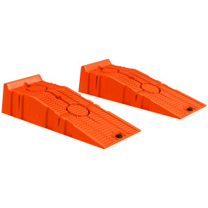 Altro Set 2 Rampe Per Auto In Plastica Con Carico Massimo 5 Tonnellate, 91x30x21 Cm, Arancione