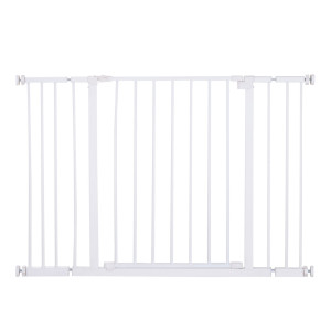 Altro Cancellino Per Cani Di Sicurezza Estensibile Da 76-107cm Montaggio A Pressione, Metallo E Plastica, Bianco