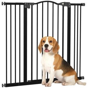 Altro Cancelletto Per Cani Estensibile Con 4 Viti Regolabili, In Metallo E Plastica, 74-100x94 Cm, Nero