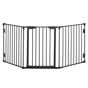 Altro Cancellino Per Cani Taglia Piccola E Media Pieghevole A 3 Pannelli, 180x3x74.5 Cm, Nero
