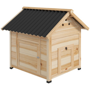 Altro Casetta Per Anatre Da Esterno Con Rampa, Fondo Rimovibile E Fori Di Ventilazione, 78x90x92 Cm, Legno