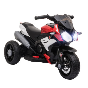 Altro Moto Elettrica Per Bambini 3-5 Anni Max. 25kg Con Luci, Musica, Batteria 6v E Velocità 3km/h, 86x42x52 Cm, Rossa