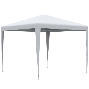 Altro Gazebo Da Giardino Con Telaio In Acciaio Per Esterno E Interno, 2.7x2.7m Bianco