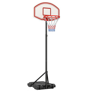 Altro Canestro Basket Da Interno Ed Esterno Portatile Con Altezza Regolabile 5 Livelli 175-215cm, Canestro Da Basket Con Ruote, Struttura Metallo E