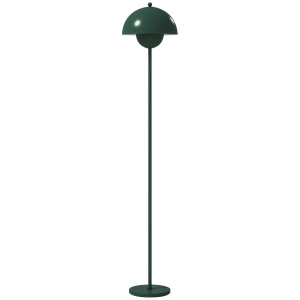 Altro Lampada Da Terra Con Paralume Semicircolare E Interruttore A Pedale, In Acciaio, Ø30x155 Cm, Verde