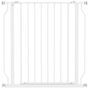 Altro Cancelletto Per Cani Estensibile E Regolabile Per Scale E Porte, In Acciaio E Abs, 75-85x76 Cm, Bianco