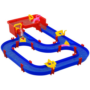 Altro Playset Acquatico 53 Pezzi Con Acqua E Sabbia, Percorso Acquatico Per Bambini 3-6 Anni Con Accessori E Parti Componibili, In Pp, 123x90x7cm, Blu