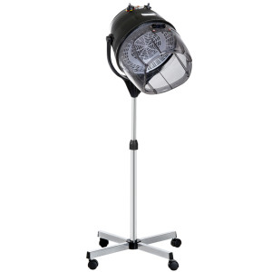 Altro Casco Asciugacapelli 1180w Ad Altezza Regolabile Con Timer 60 Minuti E Ruote Girevoli, 65x65x115-165 Cm, Nero