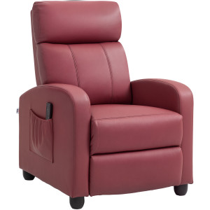Altro Poltrona Relax Massaggiante Con Telecomando E 8 Programmi, Reclinazione E Poggiapiedi, Rosso