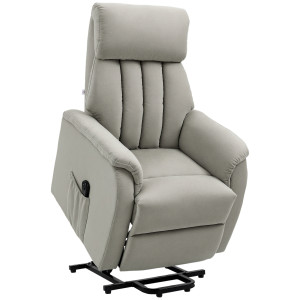 Altro Poltrona Alzapersona Reclinabile 150° Max Con Telecomando E Poggiapiedi, 75x93x110 Cm, Grigio
