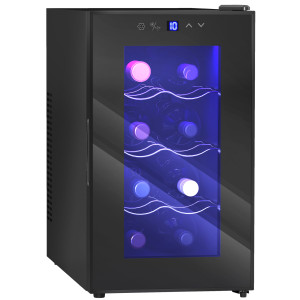 Altro Cantinetta Vino Refrigerata Per 8 Bottiglie, Capacità 21l, Display Touch E Ripiani Regolabili, Nero