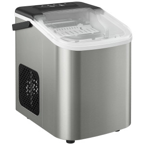 Altro Macchina Ghiaccio 12kg In 24 Ore, 9 Cubetti In 7-10 Minuti Di 2 Dimensioni, Con Sistema Autopulente, Argento