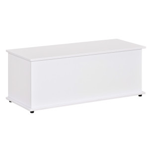 Altro Panca Contenitore Multiuso In Legno Truciolare Con Coperchio Apribile, Per Camera E Ingresso, 100x40x40cm, Bianco