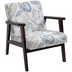 Altro Sedia Per Soggiorno Poltroncina Imbottita Con Braccioli In Legno E Tessuto Traspirante Per Casa E Ufficio, A Fiori, 68.5x78.5x75cm