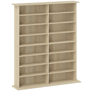 Altro Mobile Libreria Porta Cd A 16 Ripiani Dal Design Moderno In Legno, 106.5x24x126.3 Cm, Naturale