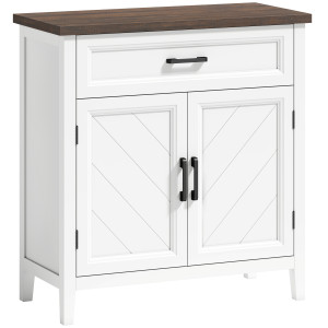 Altro Credenza Moderna Rustico Con Ripiano Regolabile, Spazio Contenitore E 2 Ante.