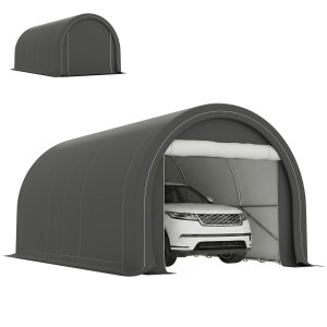 Altro Tendone Da Giardino Per Auto E Attrezzi Con Ingresso A Cerniera, Picchetti E Funi, 500x300x240 cm