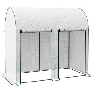Altro Serra Da Giardino Da 2 M², 2 Porte Avvolgibili, Copertura In Pe 140g/m² AntI-Uv, 2x1x1.78m, Bianco