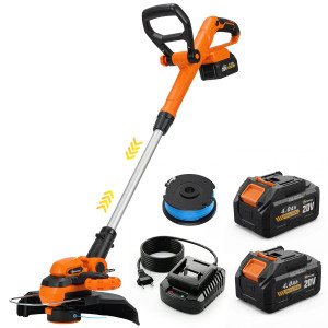 Altro Decespugliatore A Batteria Con 2 Batterie 4,0ah, Caricabatterie E Asta Regolabile