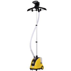 Altro Stiratrice Verticale A Vapore, Stiratore Verticale 1950w Da 1.4l Con Asta Estendibile E 2 Rotelle Per Abiti, Tende E Divani, In Abs E Pp,