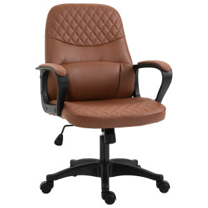 Altro Poltrona Da Ufficio Massaggiante A 2 Punti Con Pessa Imbottitura E Porta Usb, Sedia Ergonomica In Similpelle Marrone § Italy