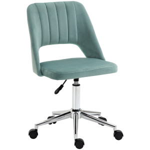 Altro Sedia Da Ufficio Ergonomica Ad Altezza Regolabile, In Tessuto Vellutato, 49x60x79-91 Cm, Verde Petrolio