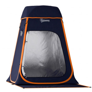Altro Tenda Doccia PoP-Up Impermeabile Con Tetto Rimovibile, In Poliestere 190t E Acciaio, 152x152x200 Cm, Blu Scuro